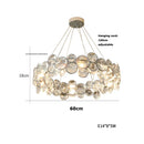 GobekUsa Crystal Magic Ring Dimmable LED Pendant Light for Living Room & Foyer