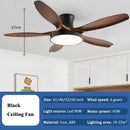 GobekUsa 52" DC Ceiling Fan Light Remote Control LED Living Bedroom 220V 110V