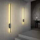 GobekUsa Black LED Wall Lights - Modern Straight Line for Bedroom, Living Room, Kitchen Décor