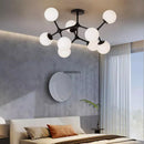 GobekUsa Glass Ball Ceiling Chandelier: Modern Lighting Fixture for Living Room Bedroom Center Table