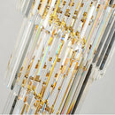 GobekUsa Golden Luxury Spiral Crystal Chandelier for Multi-Story Staircases