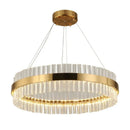 GobekUsa Crystal LED Ring Chandelier: Modern Home Lighting Fixture