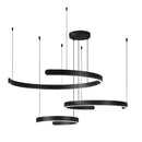 GobekUsa Black LED Chandelier Pendant Light for Foyer Stairs Bar, Minimalist Indoor Hanging Lamp