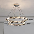 GobekUsa Crystal Chandelier for Luxury Living Spaces ★ Modern Duplex Ring Light Fixtures
