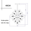 GobekUsa Glass Ball Ceiling Chandelier for Living Room Dining Bedroom - Nordic Air Bubble Pendant Light