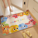 "GobekUsa Cartoon Print Bathroom Carpet: Soft, Absorbent & Anti-Slip Entrance Mat"