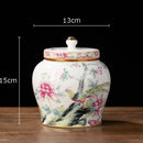 GobekUsa Blue White Porcelain Tea Canister Organizer Box Coffee Container Caddy Jar