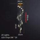 GobekUsa Crystal LED Ceiling Chandelier: Stylish Lighting for Home Decor