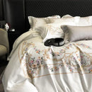 GobekUsa Egyptian Cotton Bedding Set: Queen King Ru Size Duvet Cover, Sheet, Pillowcase White