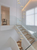 GobekUsa LED Chandelier for Revolving Staircase | Loft Villa Ceiling Hanging Lamp