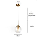 GobekUsa Glass Ball LED Pendant Light Modern Chandelier for Living Room Decor
