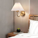 GobekUsa Cloth Lampshade LED Wall Lamp for Bedroom & Living Room Decor
