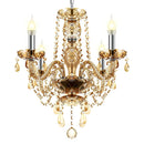 GobekUsa Crystal Chandelier Pendant Light Cognac Gold LED Luxury Lamp for Dining Living Room