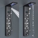 GobekUsa LED Rainfall Shower Panel System with Temperature Screen & Massage SPA