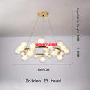 GobekUsa Glass Ball Chandelier for Living Room - Modern Nordic Kitchen Island Ceiling Light