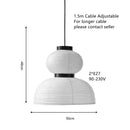GobekUsa Handmade White Paper Chandelier for Home and Restaurant