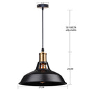 GobekUsa Industrial Farmhouse Black Pendant Light for Kitchen - E27 Based
