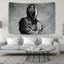 GobekUsa 2Pac Tapestry Hip-Hop Style Wall Hanging for Home Décor and Dormitory