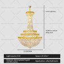 GobekUsa Crystal Chandelier: Luxury European Living Room Main Light 2024 Elegant Design