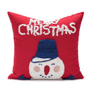 GobekUsa Christmas Embroidered Red Geometric Pillow Cover for Festive Home Decor