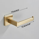 GobekUsa Brushed Gold Bathroom Set: Towel Bar, Robe Hook, Shelf, Tissue Holder & Accessories