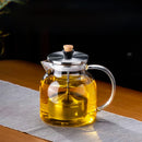GobekUsa Glass Tea Pot with Infuser, Heat-Resistant Clear Kettle for Herbal Tea, Teaware