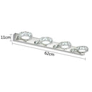GobekUsa LED Mirror Light: Crystal Round Wall Lamps for Bathroom and Vanity