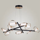 GobekUsa Circular Ring LED Ceiling Chandelier for Home Decor - Modern Living Dining Room Pendant Light