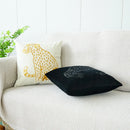 GobekUsa Gold Leopard Velvet Pillow Case 45x45cm Luxury Embroidered Animal Cushion Cover
