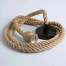 Vintage Hemp Rope Pendant Light With E27 Socket
