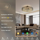 GobekUsa Gold Crystal Ceiling Chandelier: Luxury Modern LED Pendant for Home Décor
