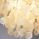 GobekUsa LED Shell Chandelier: Modern Gold Chrome Ceiling Hanging Light