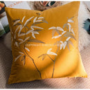 GobekUsa French Night Velvet Throw Pillow Case with Embroidered Butterflies
