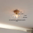 GobekUsa Glass Wood LED Ceiling Light Modern Ceiling Lamp