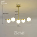 GobekUsa Gold Glass Ball LED Pendant Light for Kitchen Dining Room Lighting