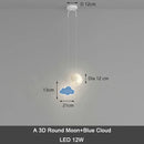GobekUsa Kids Star Cloud Moon Pendant Lamp with Remote Control Dimming