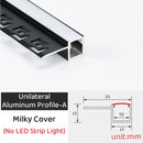 GobekUsa Black LED Aluminum Profile for Invisible Ceiling Light Strip Bar