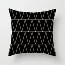 GobekUsa Heart Stripe Pillow Cases | Black & White Polyester Cushion Covers