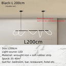 GobekUsa Circle Note Linear Light: Modern Minimalist Nordic Pendant Lamp for Bedroom, Living Room