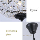GobekUsa Iron Art Crystal Chandelier for Dining Room and Bedroom