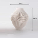GobekUsa Geometric Folding Ceramic Flower Vase Home Decor Handicrafts