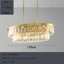 GobekUsa Cloud Mist Crystal Chandelier for Home Hotel Stainless Steel Pendant Lamp