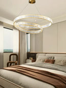 GobekUsa Crystal LED Pendant Light Chandelier for Bedroom Living Room - Adjustable Ceiling Lamp