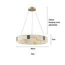 GobekUsa Golden LED Ring Chandelier for Modern Luxury Living and Dining Spaces