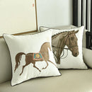 GobekUsa Embroidered Horse Pillowcase | 45x45cm | Home Decor, Sofa, Living Room