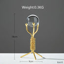 GobekUsa Crystal Ball Crafts: Nordic Light Luxury Modern Metal Décor for Home and TV Cabinet