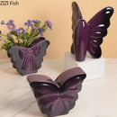 GobekUsa Butterfly Ceramic Vase for Table Decor and Flower Arrangement