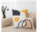 GobekUsa Abstract Geometric Print Cotton Linen Pillow Cover Nordic Style Decor Pillowcase