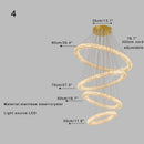 GobekUsa Crystal Ring Chandelier - Color Changing LED Modern Luxury Hanging Lamp