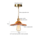 GobekUsa Brass Glass LED Pendant Lamp for Cafe Bar Restaurant Bedroom Loft